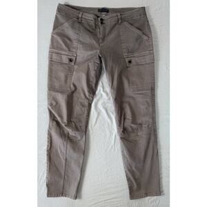 Banana Republic Vintage Stretch Cotton Cargo Pants. Washed Gray, Women's 14. GUC